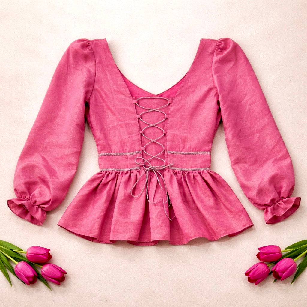 Flora Corset Blouse Top