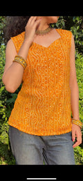 Sia Bandhani Top