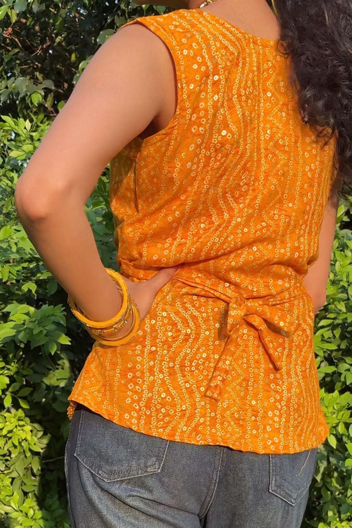 Sia Bandhani Top